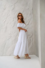 Vestido Longuete Laise Ombro a Ombro Off White