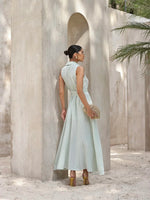 Vestido Chemise Com Faixa Verde Menta