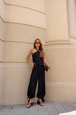 Conjunto Chloé Blusa Frente Única Preto