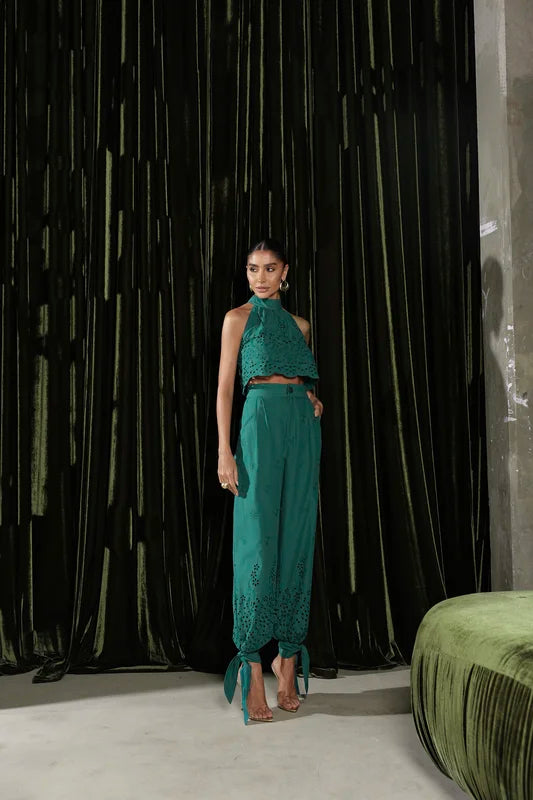 Conjunto Laise Calça Cenoura Verde