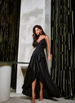 Vestido Longuete Saia Babado Preto