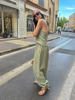 Conjunto Chloé Blusa Frente Única Verde Pistache