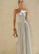 Vestido Longo Poá Tomara Que Caia Off White