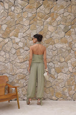 Conjunto Chloé Blusa Frente Única Verde Pistache