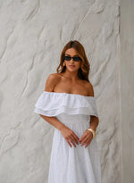 Vestido Longuete Laise Ombro a Ombro Off White
