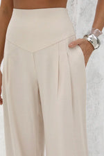 Conjunto Blusa Costas Aberta Areia