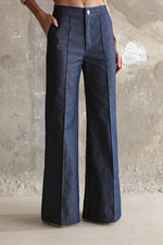 Conjunto Corset Calça Vinco Azul Jeans