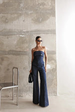 Conjunto Corset Calça Vinco Azul Jeans