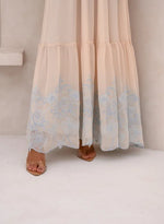 Vestido Longo Silk Bordado Bege