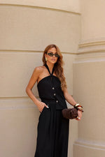 Conjunto Chloé Blusa Frente Única Preto