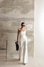 Conjunto Corset Calça Vinco Off White