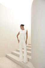 Macacão Pala Pespontado Off White