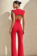 Macacão Pala Pespontado Vermelho